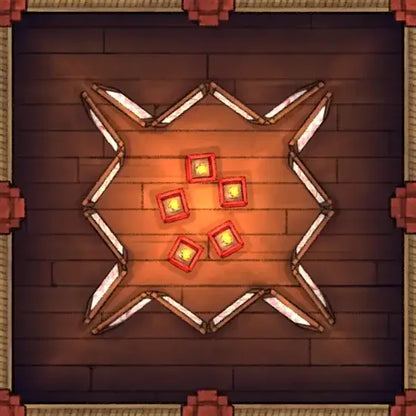 Fox Spirit’s Island Palace - Modular Dungeon Tileset Battlemap - star-shaped wooden puzzle piece red - Digital, Foundry