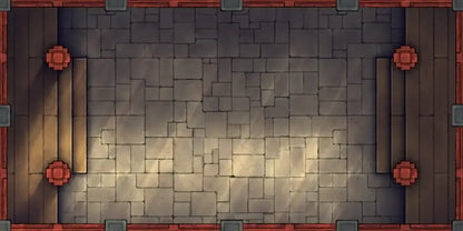 Fox Spirit’s Island Palace - Modular Dungeon Tileset Battlemap - stone floor tile red border - Digital, Foundry VTT,