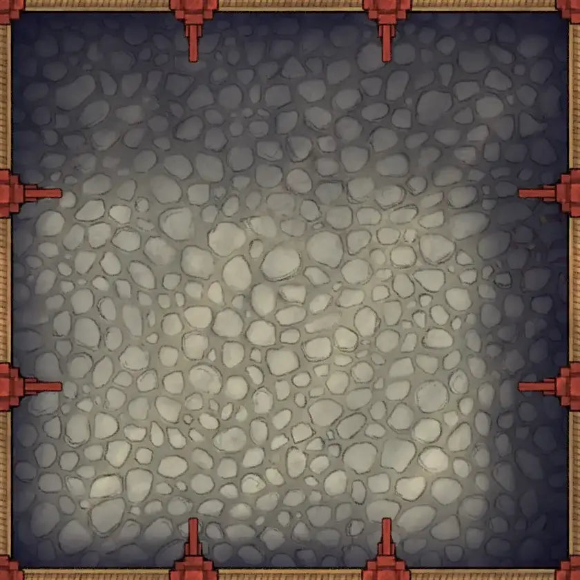 Fox Spirit’s Island Palace - Modular Dungeon Tileset Battlemap - stone floor tile red metal - Digital, Foundry VTT,