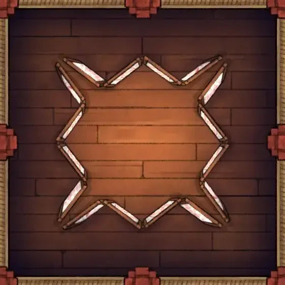 Fox Spirit’s Island Palace - Modular Dungeon Tileset Battlemap - wooden star-shaped table rustic design - Digital,