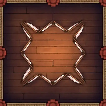 Fox Spirit’s Island Palace - Modular Dungeon Tileset Battlemap - wooden star-shaped table rustic design - Digital,