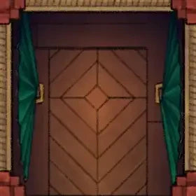 Fox Spirit’s Island Palace - Modular Dungeon Tileset Battlemap - wooden door geometric design dark - Digital, Foundry