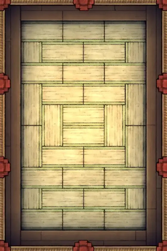 Fox Spirit’s Island Palace - Modular Dungeon Tileset Battlemap - wooden door geometric pattern red - Digital, Foundry