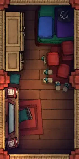 Fox Spirit’s Island Palace - Modular Dungeon Tileset Battlemap - wooden coffee table glass metal - Digital, Foundry