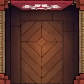 Fox Spirit’s Island Palace - Modular Dungeon Tileset Battlemap - wooden door geometric patterns red - Digital, Foundry
