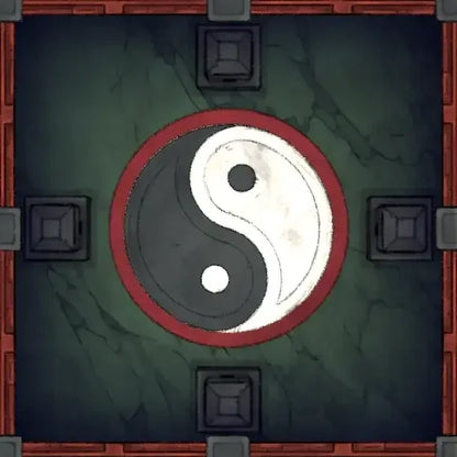 Fox Spirit’s Island Palace - Modular Dungeon Tileset Battlemap - yin yang symbol wall art - Digital, Foundry VTT, Print
