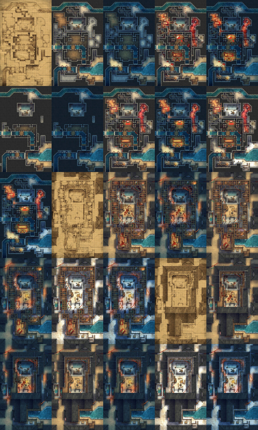 Mega Asian City Bundle Battlemap - 1980s-style pixelated video game character - Digital, Foundry VTT, Print