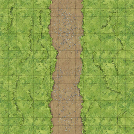 Modular Asian City Walls Tileset Battlemap - brown dirt path green grass - Digital, Foundry VTT, Print