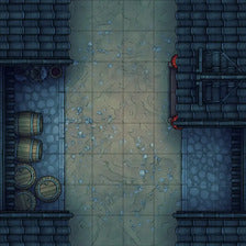 Modular Japanese Alleys & Streets Tileset Battlemap - dungeon corridor map - Digital, Foundry VTT, Print