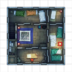 Modular Japanese Castle Interiors Battlemap - top-down floorplan - Digital, Foundry VTT, Print