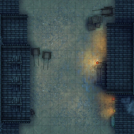 Modular Japanese City Streets Tileset Battlemap - overhead dungeon map - Digital, Foundry VTT, Print