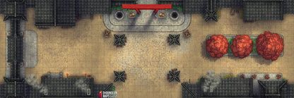 Modular Japanese City Streets Tileset Battlemap - overhead view japanese village - Digital, Foundry VTT, Print