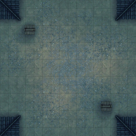 Modular Japanese City Streets Tileset Battlemap - square tiled battle map - Digital, Foundry VTT, Print