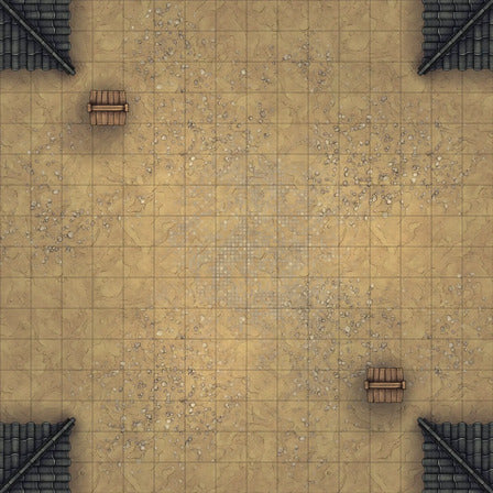 Modular Japanese City Streets Tileset Battlemap - square tiled battle map - Digital, Foundry VTT, Print