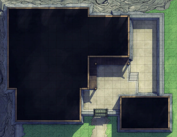 Modular Ninja Dojo & Japanese Room Tileset Battlemap - overhead view blueprint - Digital, Foundry VTT, Print