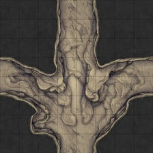 Modular Thousand-Statue Caves Tileset Battlemap - cavernous dungeon intersection - Digital, Foundry VTT, Print