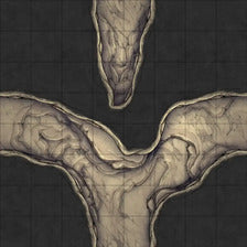 Modular Thousand-Statue Caves Tileset Battlemap - cavernous dungeon map - Digital, Foundry VTT, Print