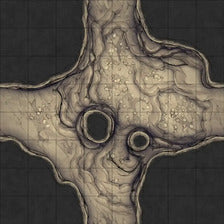 Modular Thousand-Statue Caves Tileset Battlemap - crossroads cave map - Digital, Foundry VTT, Print