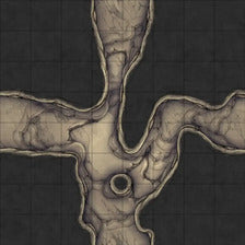 Modular Thousand-Statue Caves Tileset Battlemap - crossroads cave map - Digital, Foundry VTT, Print