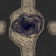 Modular Thousand-Statue Caves Tileset Battlemap - deep cavernous pit - Digital, Foundry VTT, Print