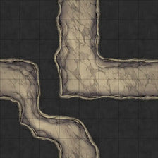 Modular Thousand-Statue Caves Tileset Battlemap - dungeon corridor map - Digital, Foundry VTT, Print