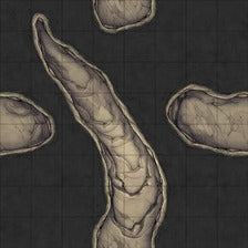 Modular Thousand-Statue Caves Tileset Battlemap - textured elongated cave-like structure - Digital, Foundry VTT, Print