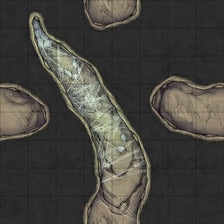 Modular Thousand-Statue Caves Tileset Battlemap - web-filled cavern passage - Digital, Foundry VTT, Print