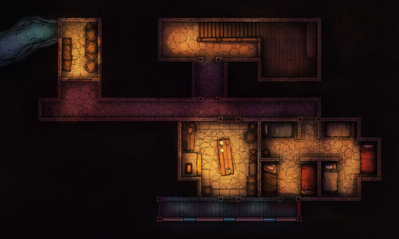 Mountain Monk Monastery Battlemap - dungeon map layout - Digital, Foundry VTT, Print
