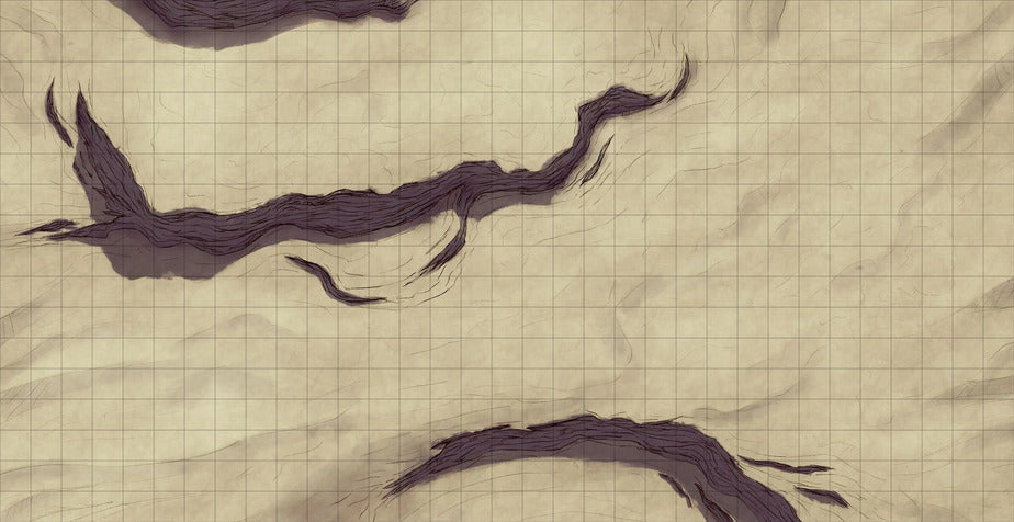 Old Mountain Ruins Battlemap - hand-drawn fantasy map - Digital, Foundry VTT, Print