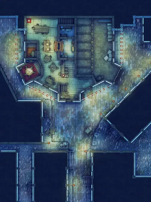 Silk Pony Inn Battlemap - detailed floor plan - Digital, Foundry VTT, Print