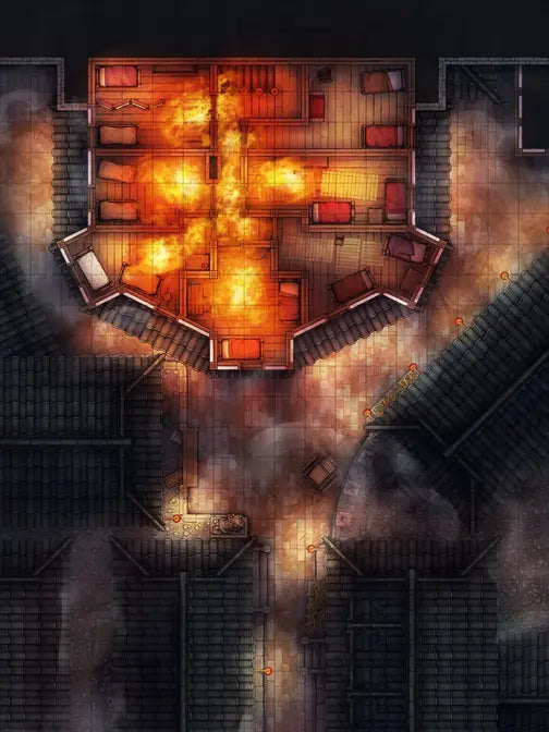 Silk Pony Inn Battlemap - map - Digital, Foundry VTT, Print