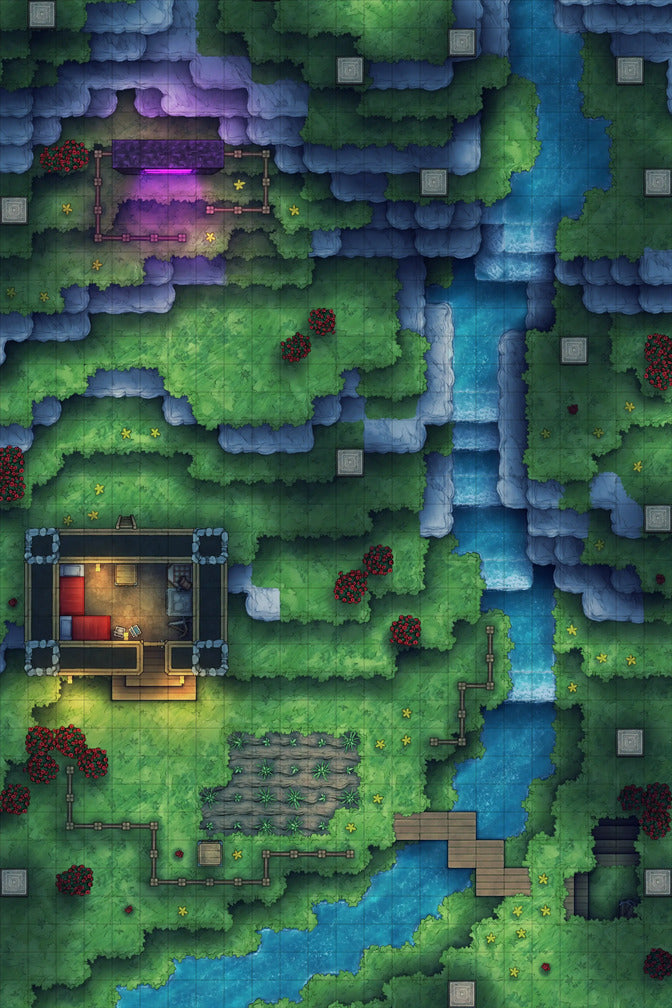 Stuck in a Square World Battlemap - fantasy battle map - Digital, Foundry VTT, Print