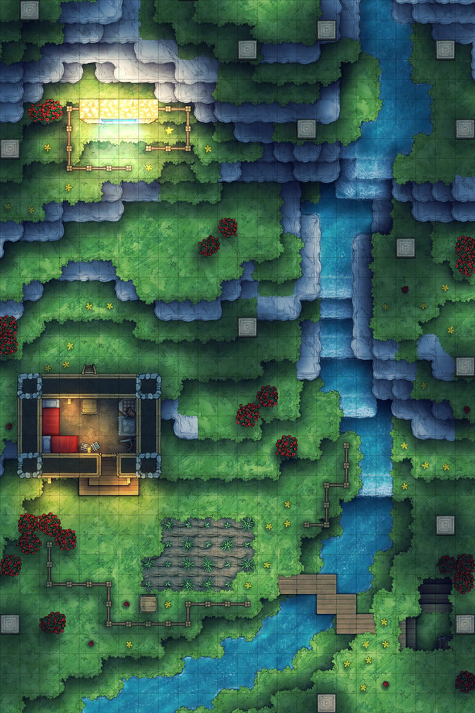 Stuck in a Square World Battlemap - fantasy battle map - Digital, Foundry VTT, Print