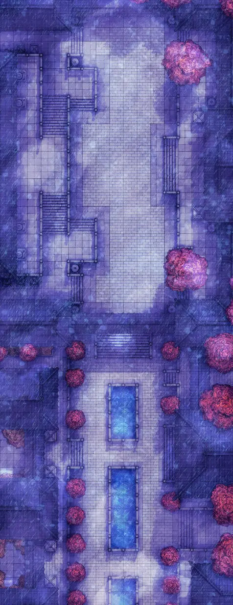 The Forbidden City Battlemap - fantasy city map - Digital, Foundry VTT, Print